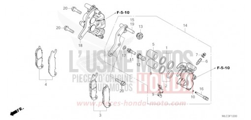 ETRIER DE FREIN AVANT XL750P de 2023
